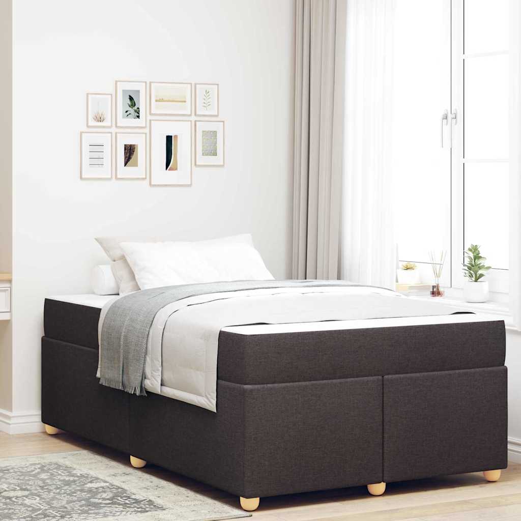Sengestel med madras Mørk Brun 120 x 190 cm Stof