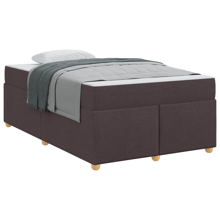 Sengestel med madras Mørk Brun 120 x 190 cm Stof