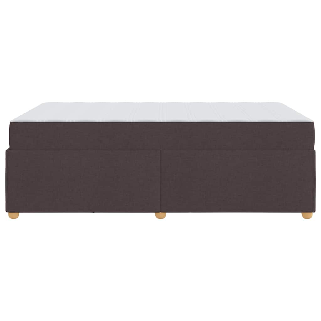 Sengestel med madras Mørk Brun 120 x 190 cm Stof