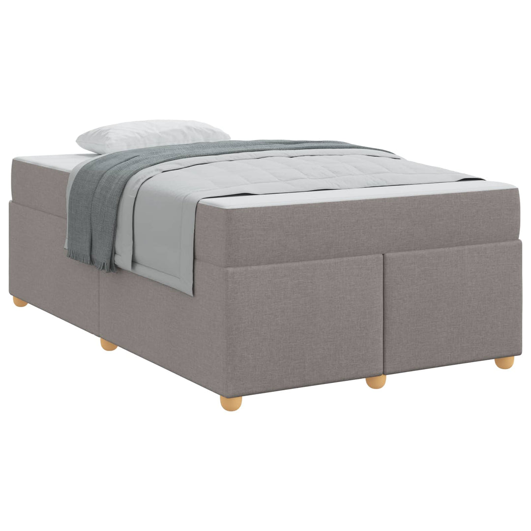 Sengestel med madras Gråbrun 120 x 190 cm Stof
