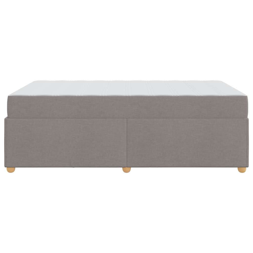 Sengestel med madras Gråbrun 120 x 190 cm Stof