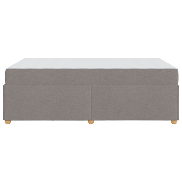 Sengestel med madras Gråbrun 120 x 190 cm Stof