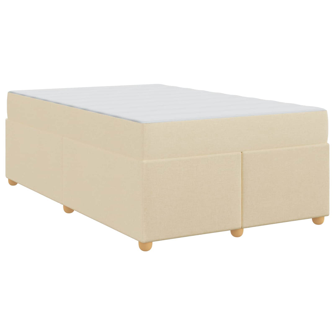 Sengestel med madras Creme 120 x 190 cm Stof