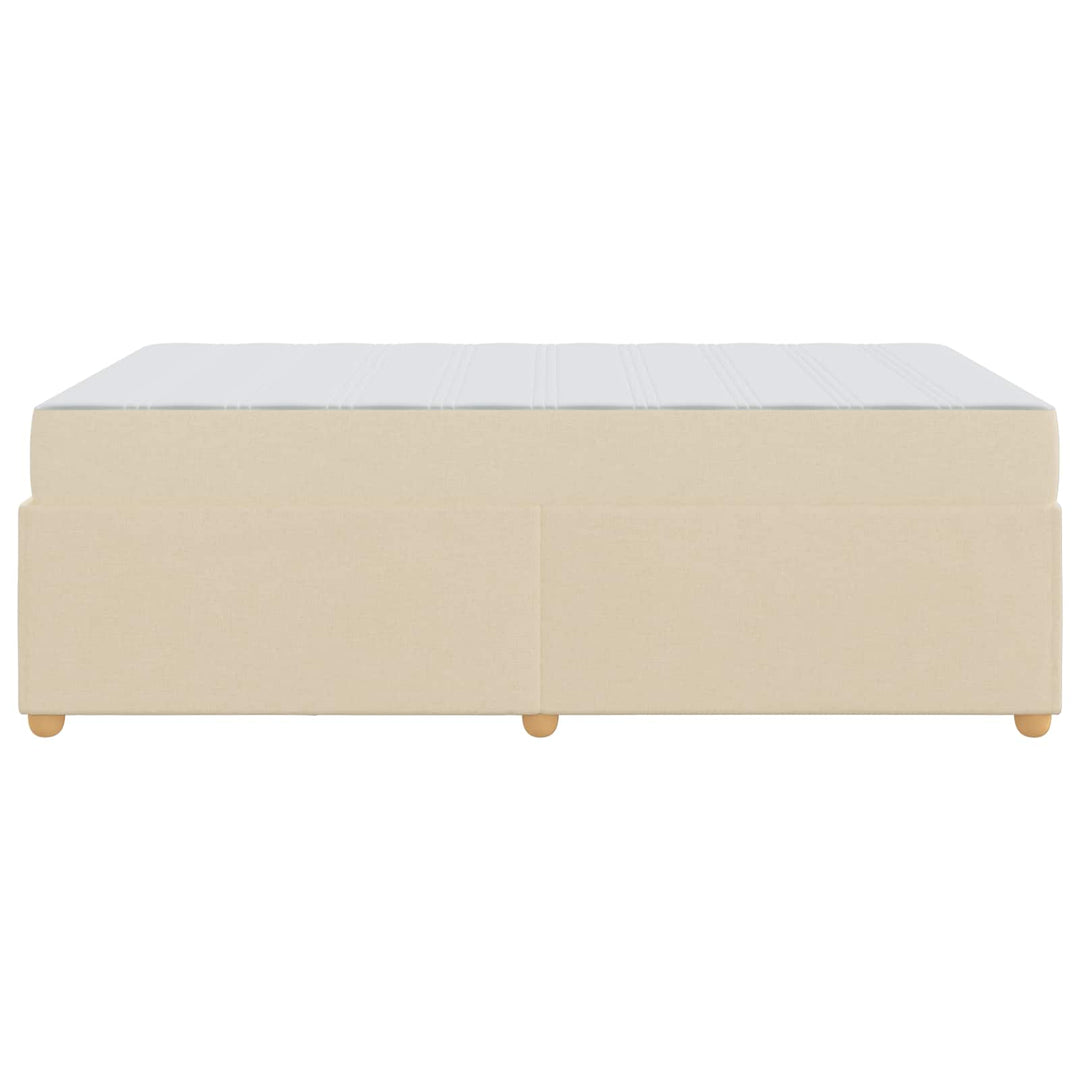 Sengestel med madras Creme 120 x 190 cm Stof