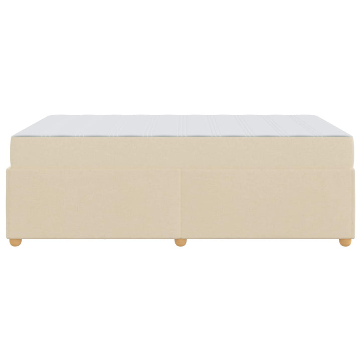 Sengestel med madras Creme 120 x 190 cm Stof