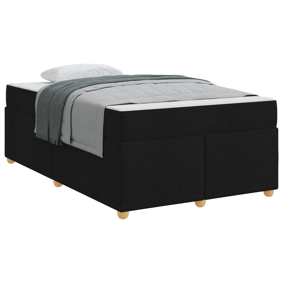 Sengestel med madras Sort 120 x 200 cm Stof