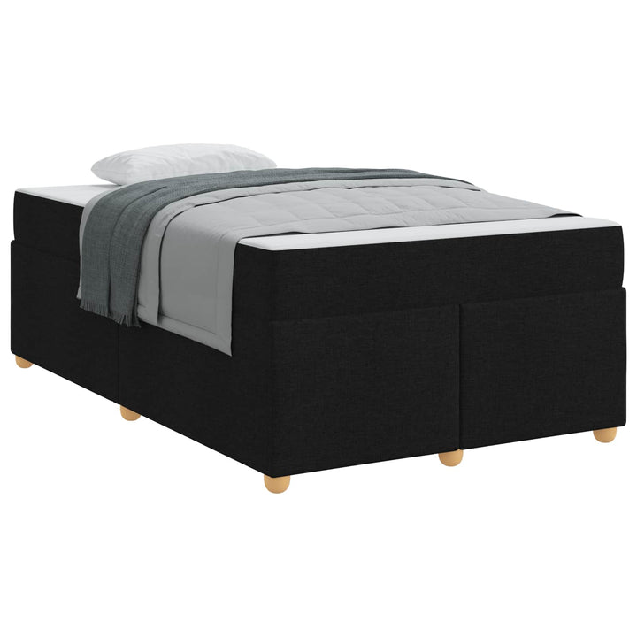 Sengestel med madras Sort 120 x 200 cm Stof