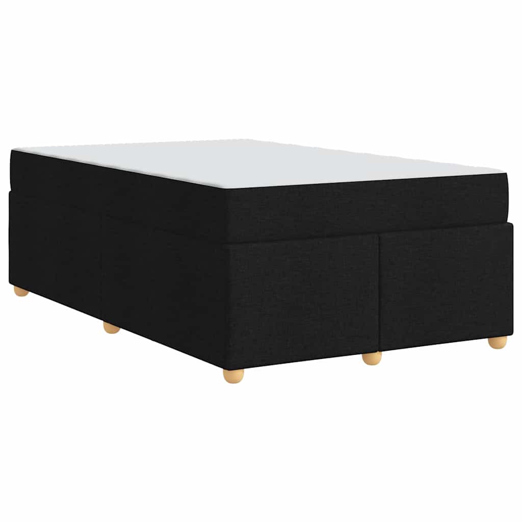 Sengestel med madras Sort 120 x 200 cm Stof