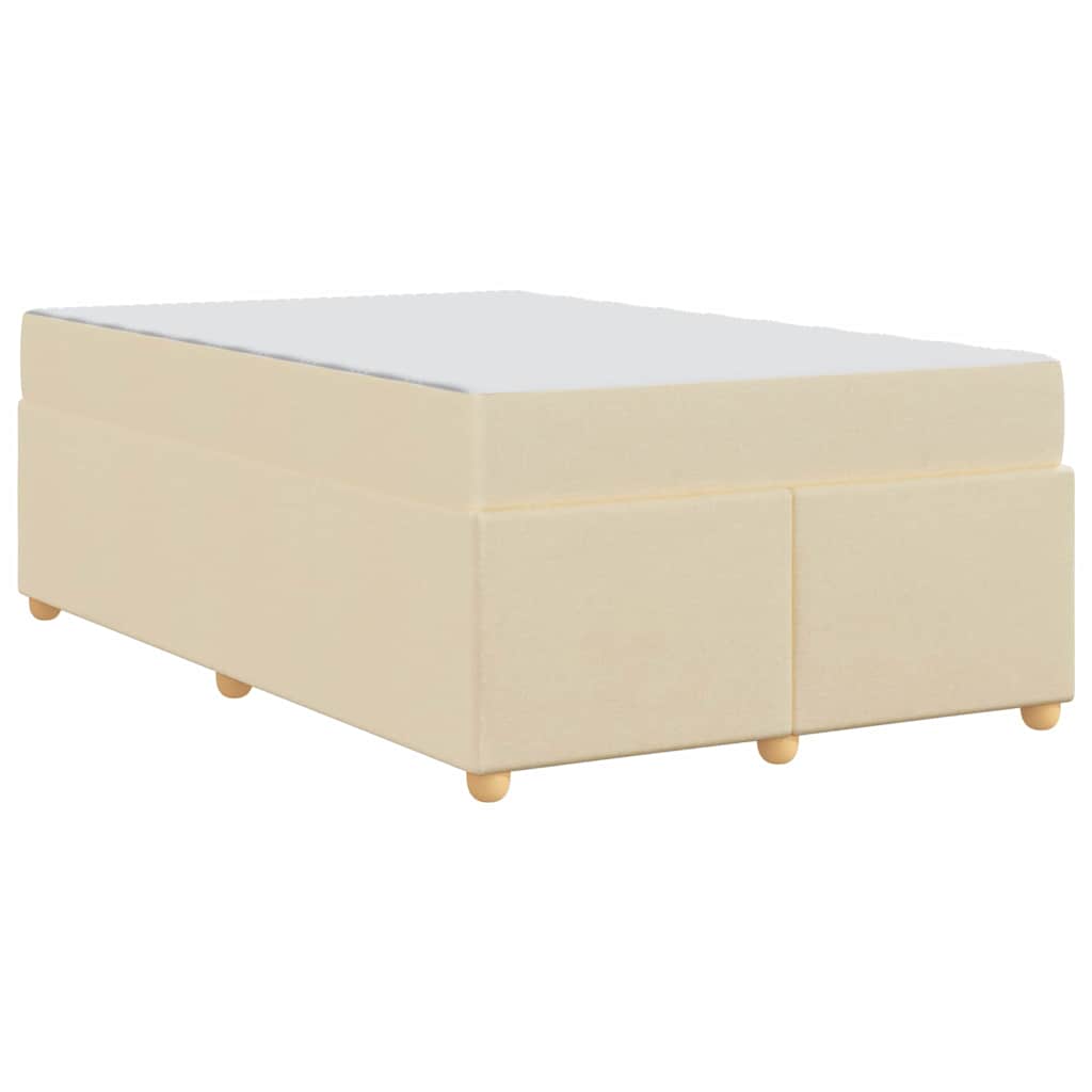 Sengestel med madras Creme 120 x 200 cm Stof