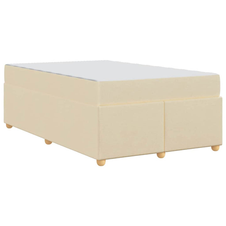 Sengestel med madras Creme 120 x 200 cm Stof