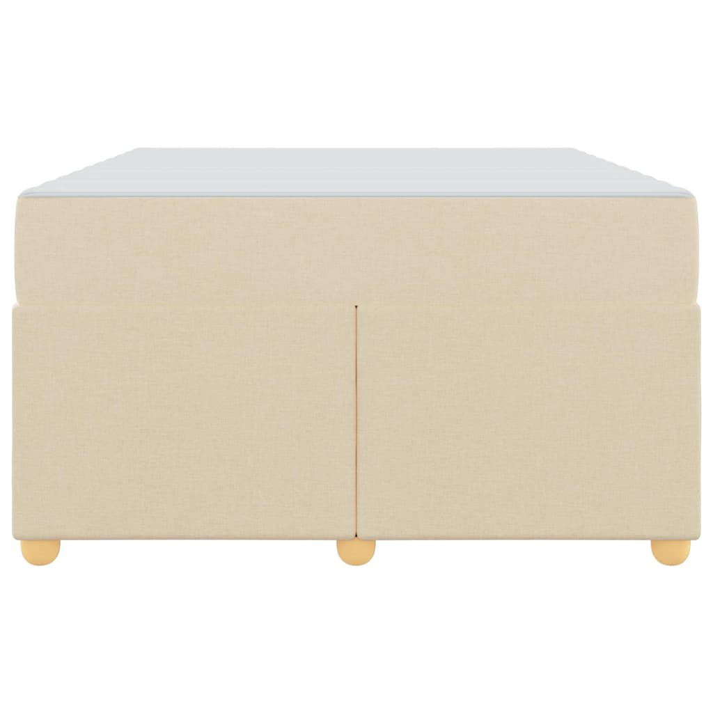 Sengestel med madras Creme 120 x 200 cm Stof