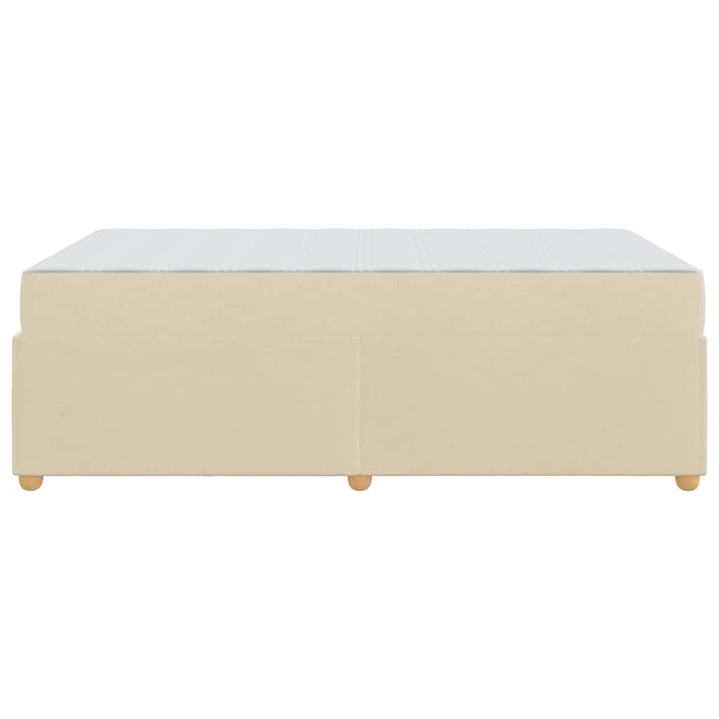 Sengestel med madras Creme 120 x 200 cm Stof