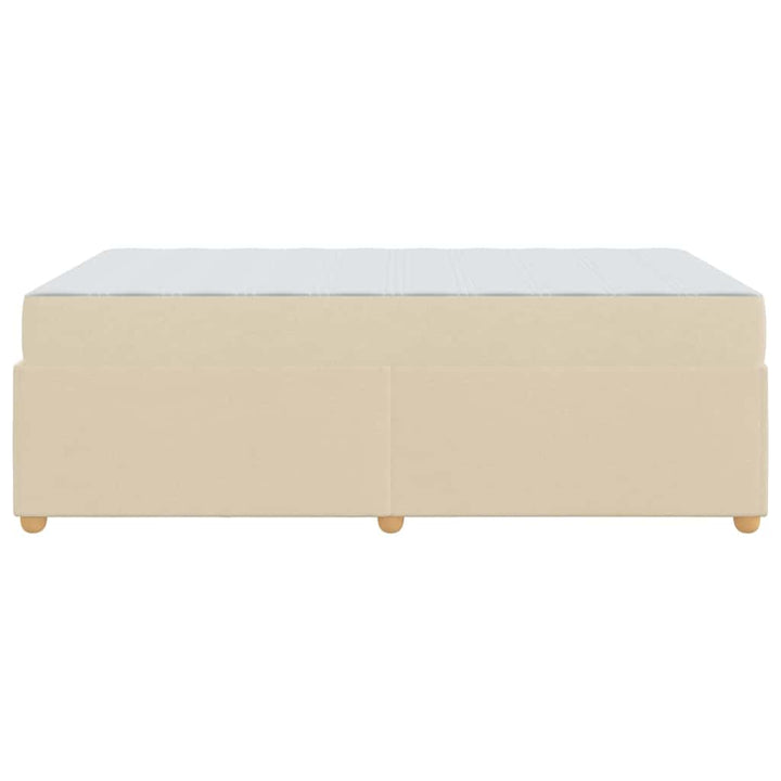 Sengestel med madras Creme 120 x 200 cm Stof