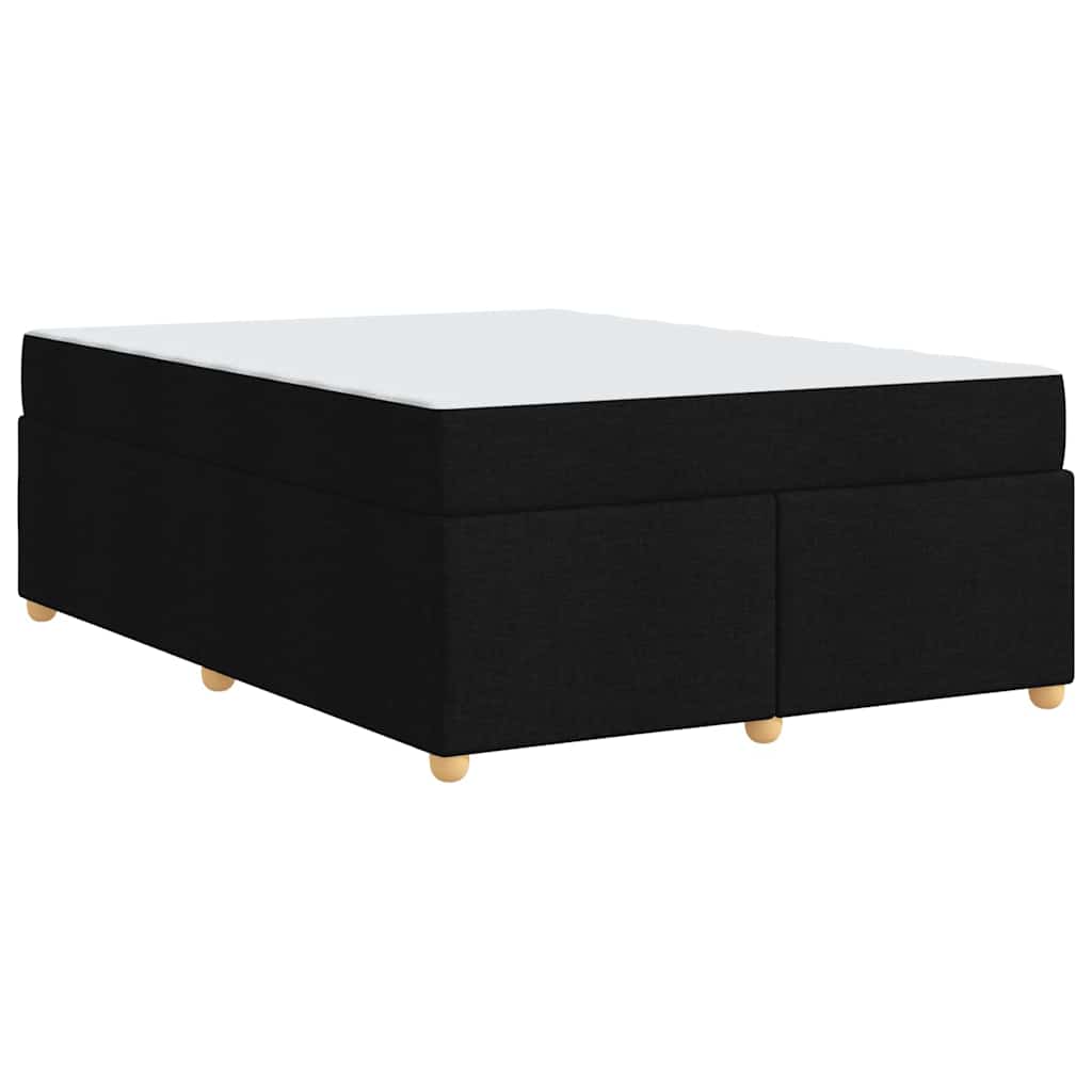 Sengestel med madras Sort 140 x 200 cm Stof