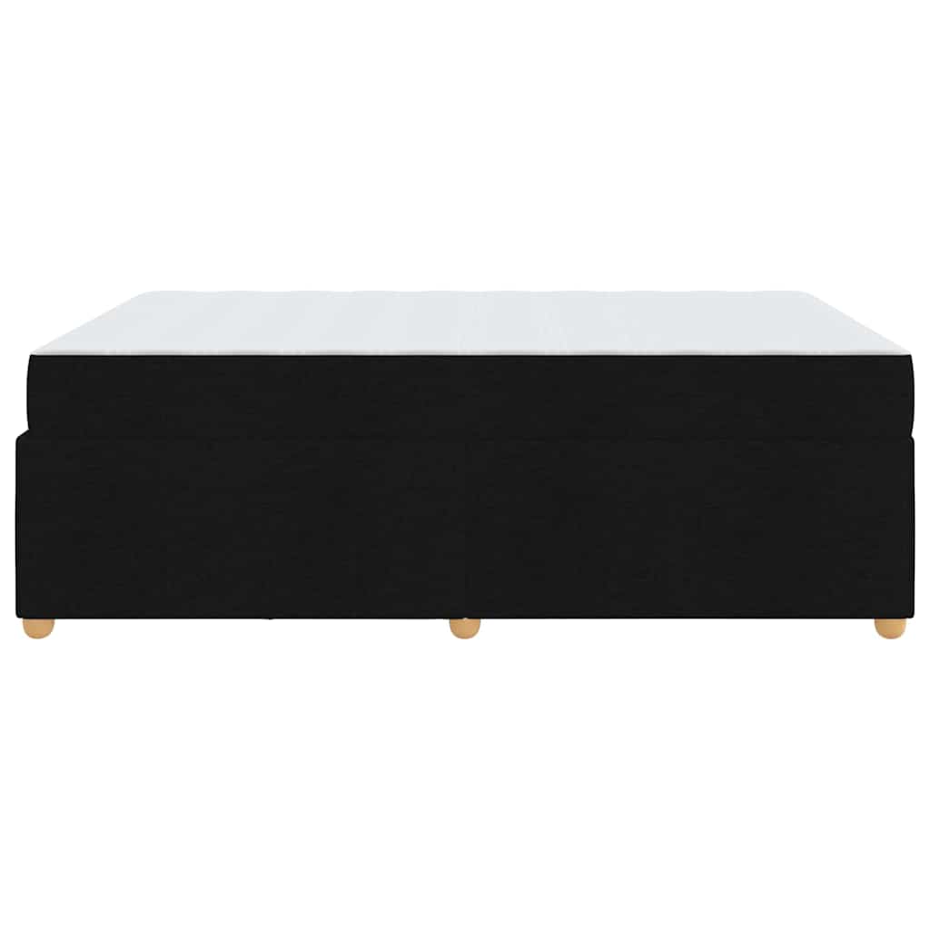 Sengestel med madras Sort 140 x 200 cm Stof