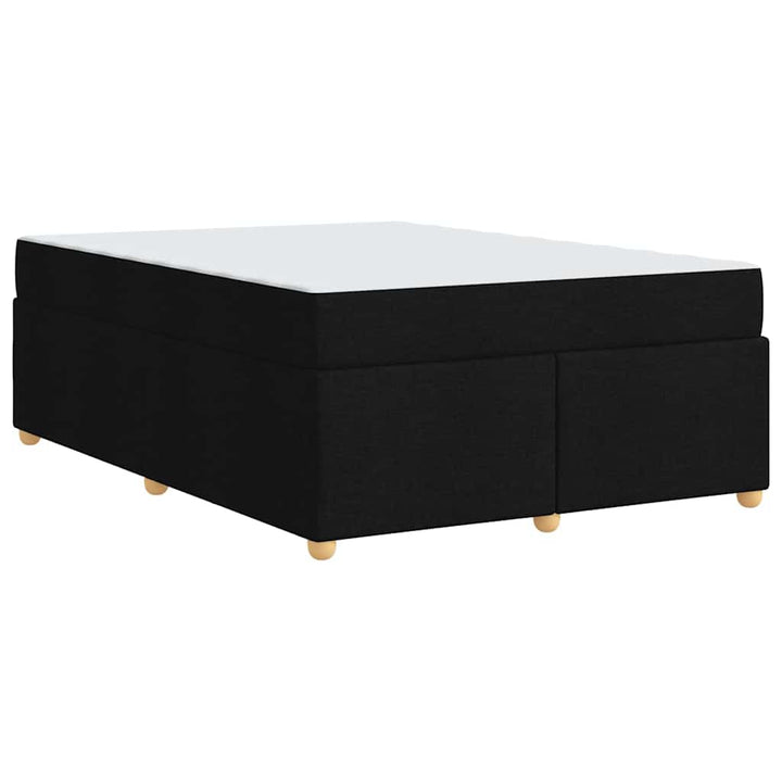 Sengestel med madras Sort 160 x 200 cm Stof