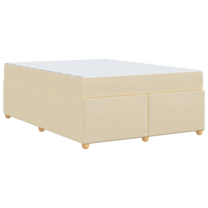 Sengestel med madras Creme 160 x 200 cm Stof