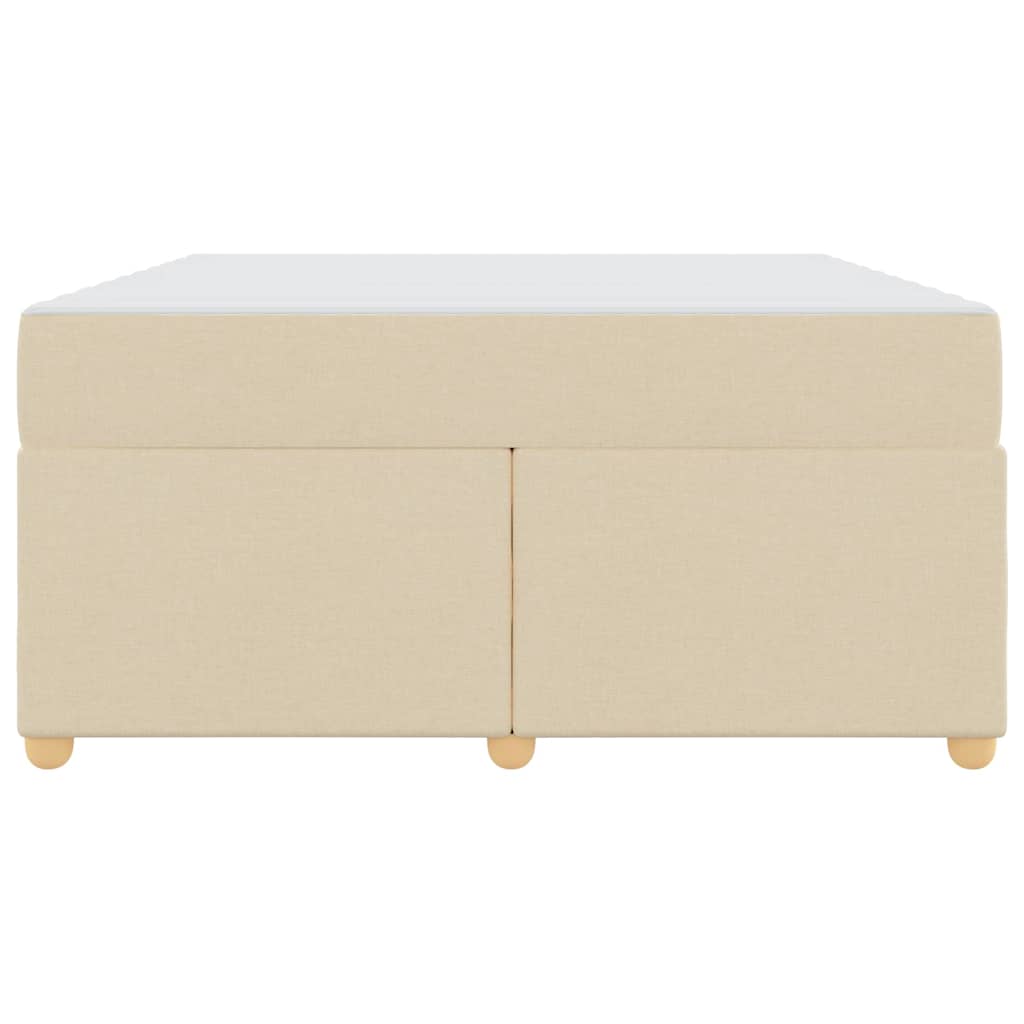 Sengestel med madras Creme 160 x 200 cm Stof