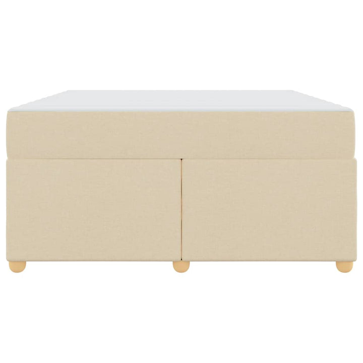 Sengestel med madras Creme 160 x 200 cm Stof