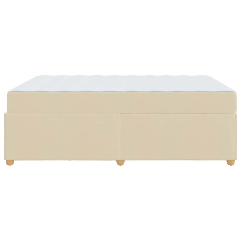 Sengestel med madras Creme 160 x 200 cm Stof