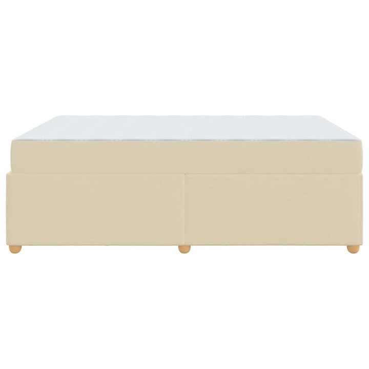 Sengestel med madras Creme 160 x 200 cm Stof