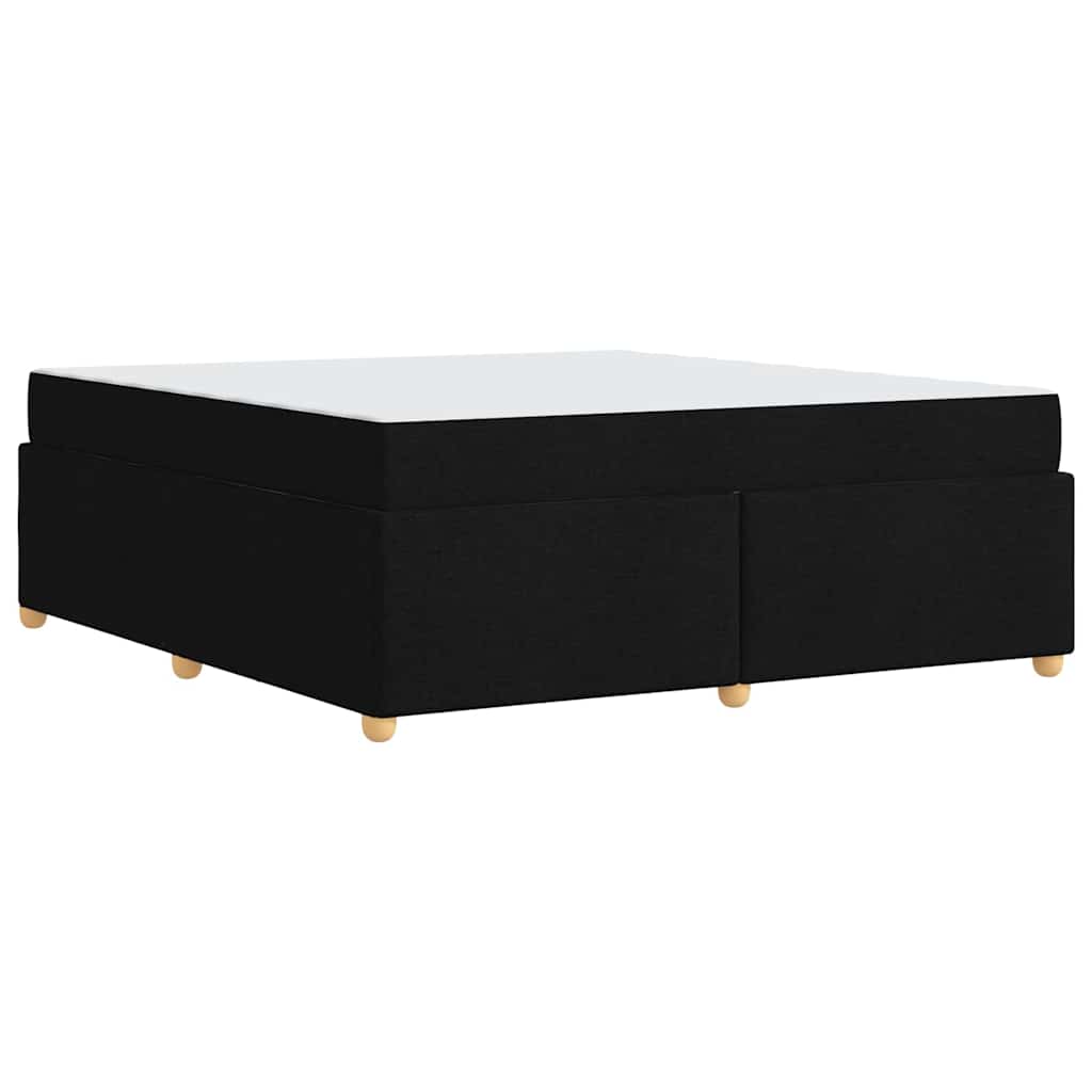 Sengestel med madras Sort 180 x 200 cm Stof