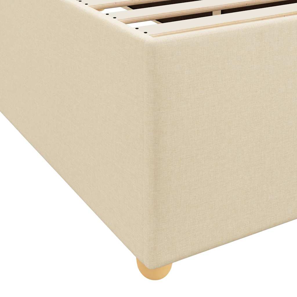 Sengestel med madras Creme 180 x 200 cm Stof