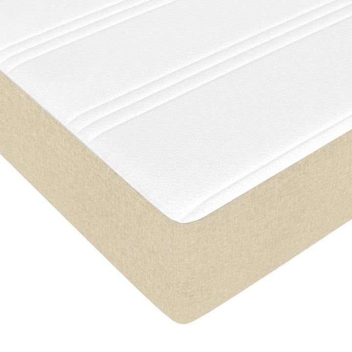 Sengestel med madras Creme 180 x 200 cm Stof