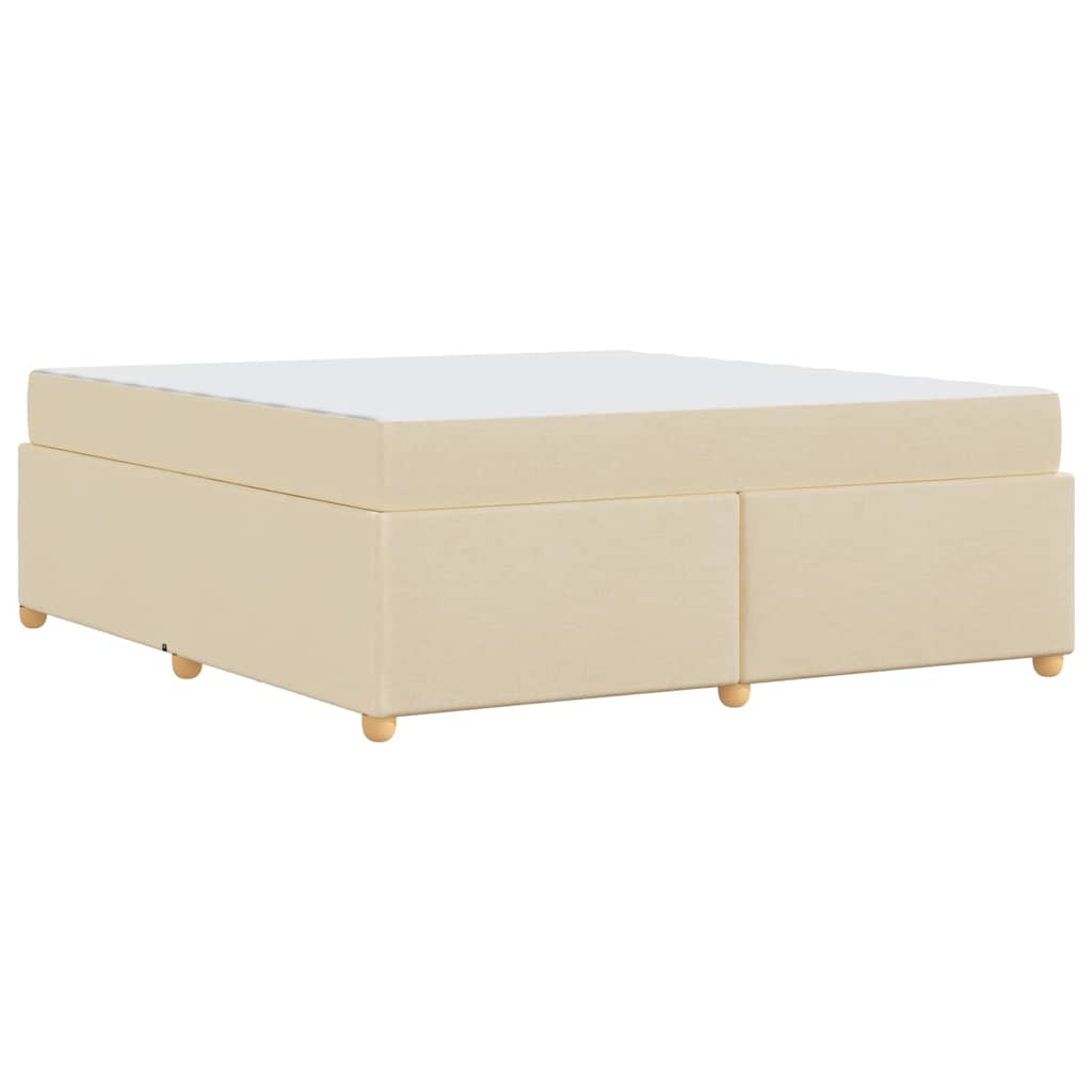 Sengestel med madras Creme 180 x 200 cm Stof