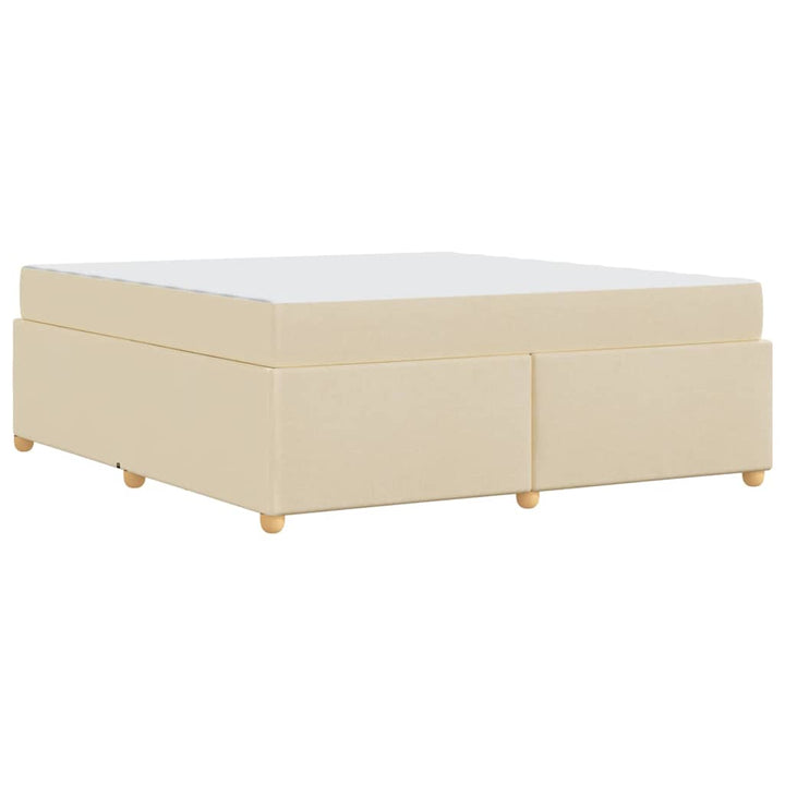Sengestel med madras Creme 180 x 200 cm Stof