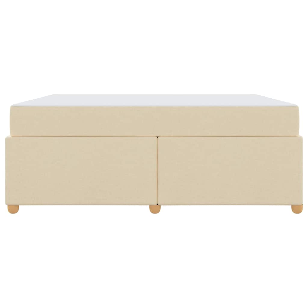 Sengestel med madras Creme 180 x 200 cm Stof