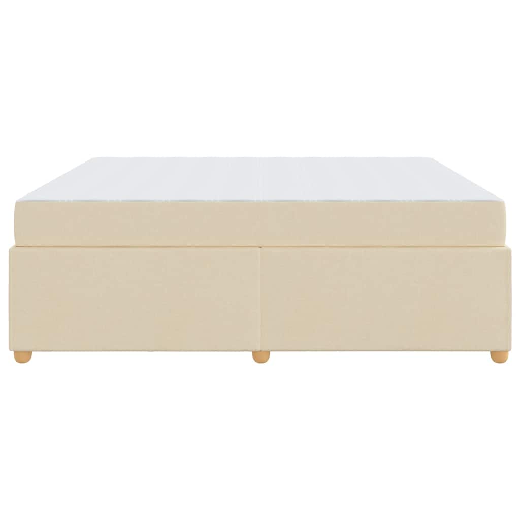 Sengestel med madras Creme 180 x 200 cm Stof