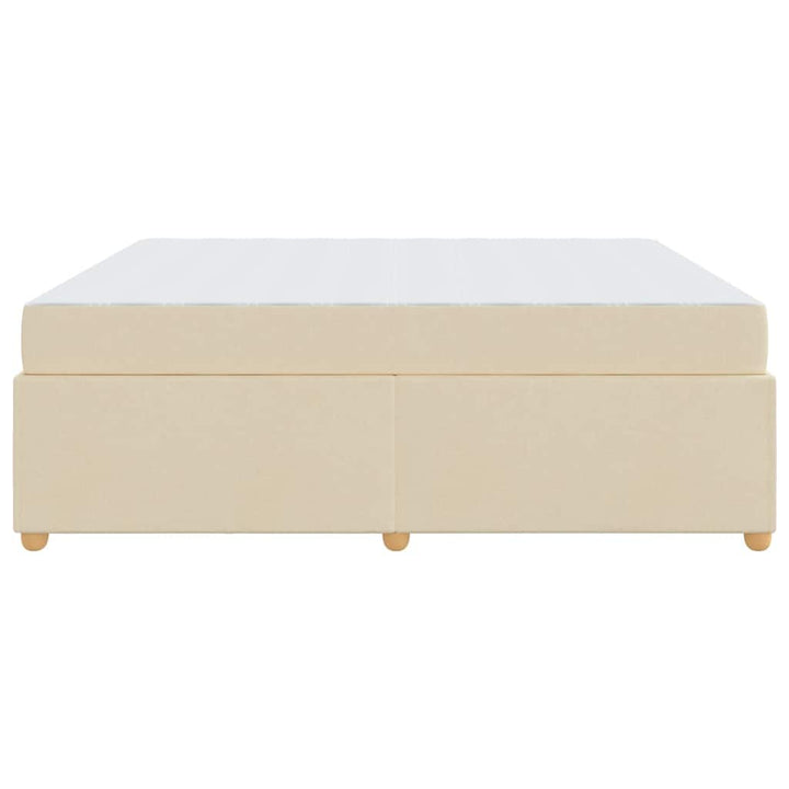 Sengestel med madras Creme 180 x 200 cm Stof