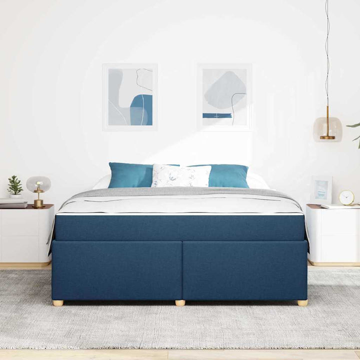 Sengestel med madras Blå 180 x 200 cm Stof
