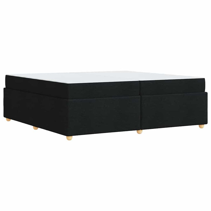 Sengestel med madras Sort 200 x 200 cm Stof
