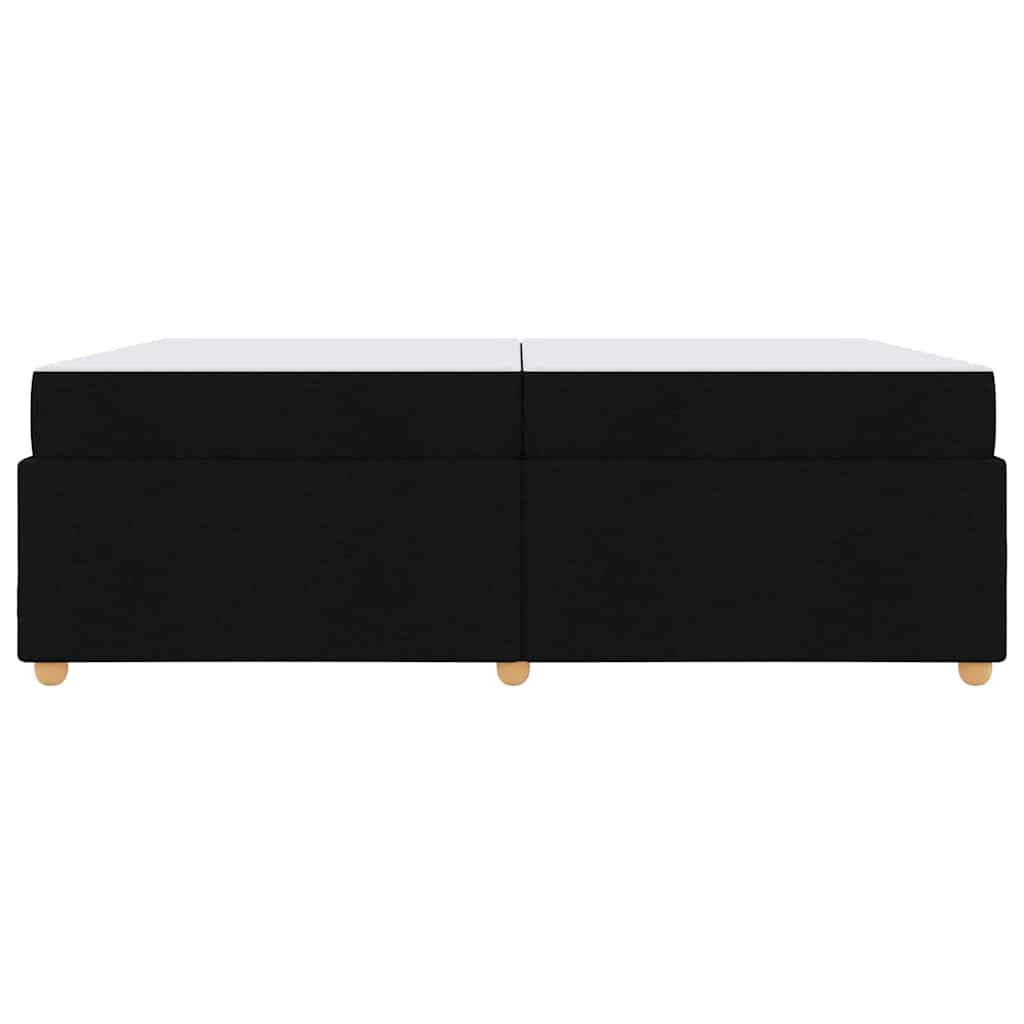 Sengestel med madras Sort 200 x 200 cm Stof