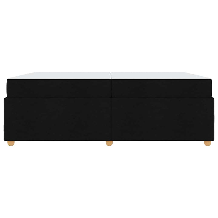 Sengestel med madras Sort 200 x 200 cm Stof