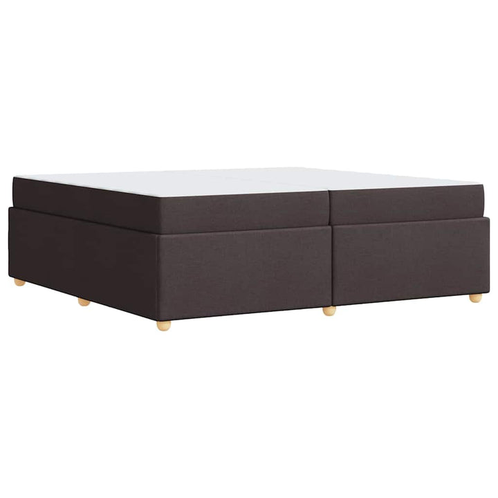 Sengestel med madras Mørk Brun 200 x 200 cm Stof