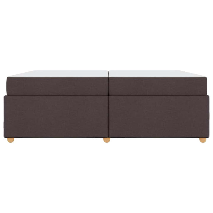 Sengestel med madras Mørk Brun 200 x 200 cm Stof
