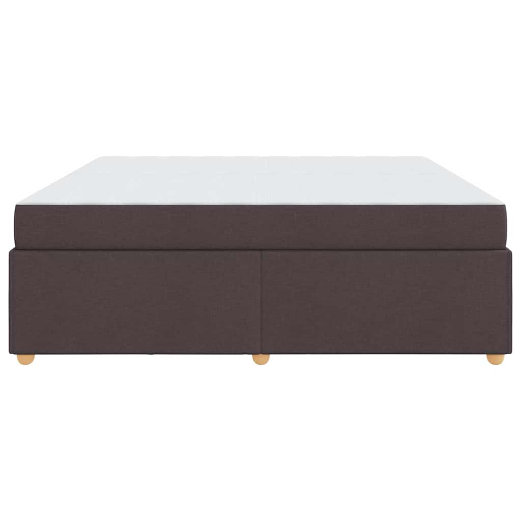 Sengestel med madras Mørk Brun 200 x 200 cm Stof