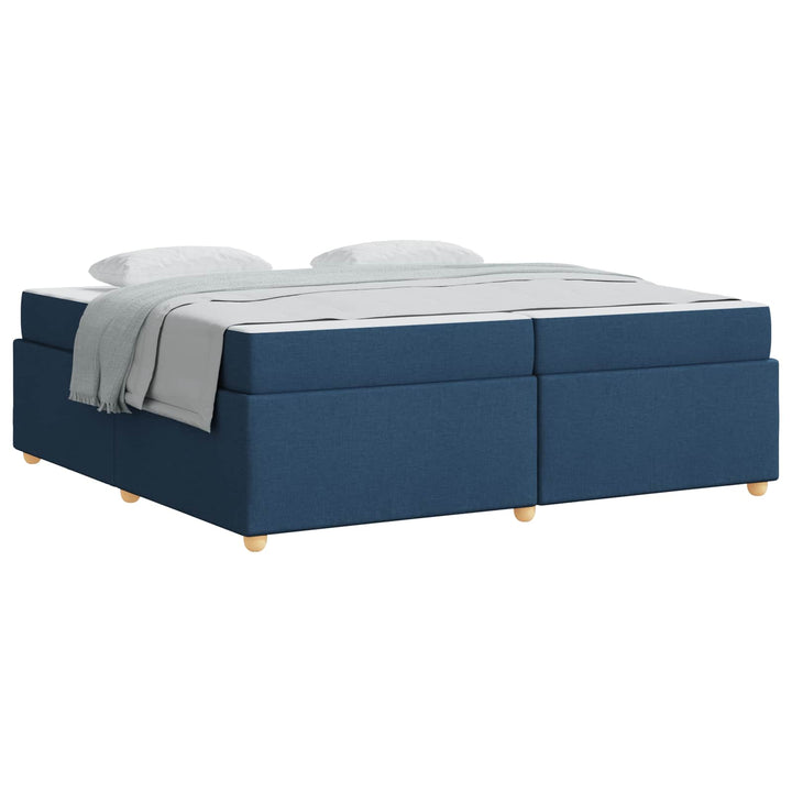 Sengestel med madras Blå 200 x 200 cm Stof