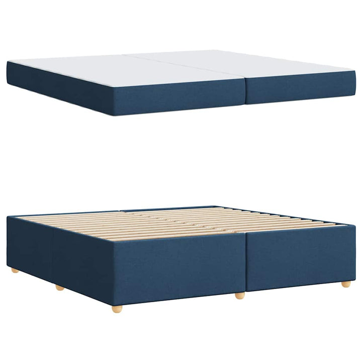 Sengestel med madras Blå 200 x 200 cm Stof