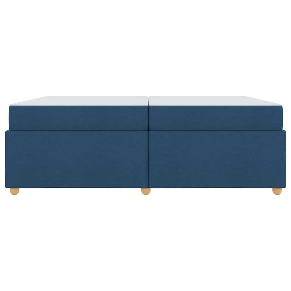 Sengestel med madras Blå 200 x 200 cm Stof