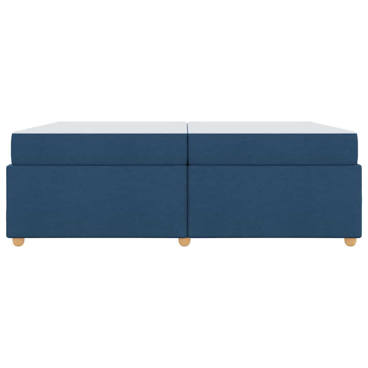 Sengestel med madras Blå 200 x 200 cm Stof