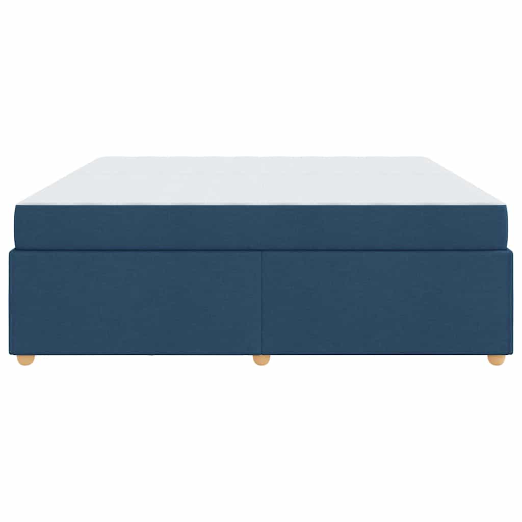 Sengestel med madras Blå 200 x 200 cm Stof