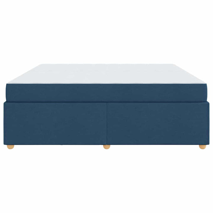 Sengestel med madras Blå 200 x 200 cm Stof