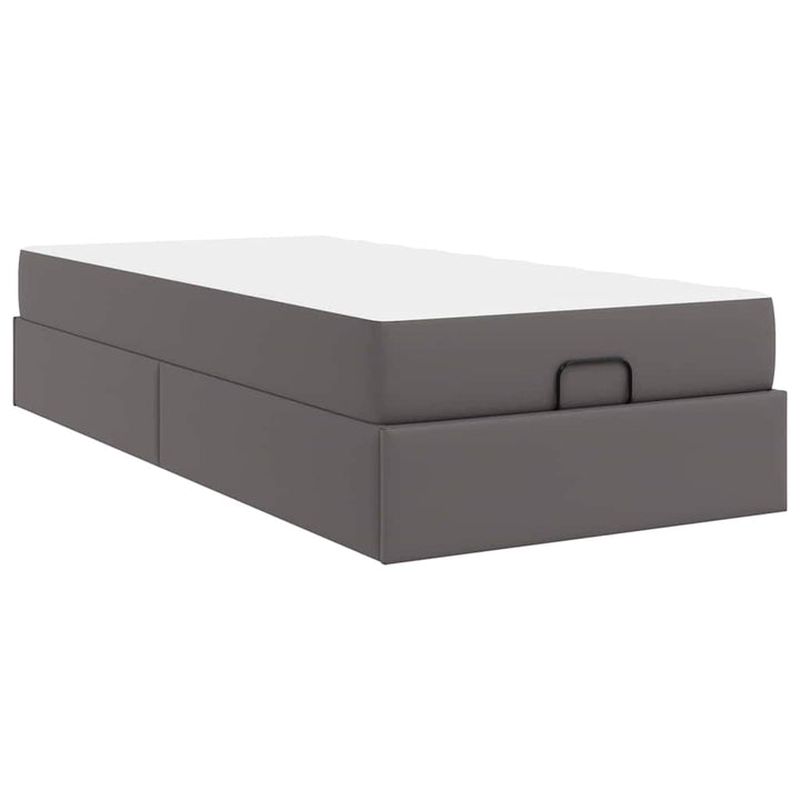 Sengeramme med madras Andet 2 pcs Grå PVC