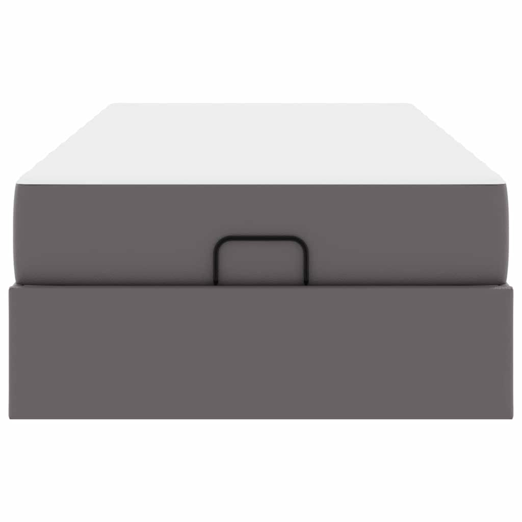 Sengeramme med madras Andet 2 pcs Grå PVC