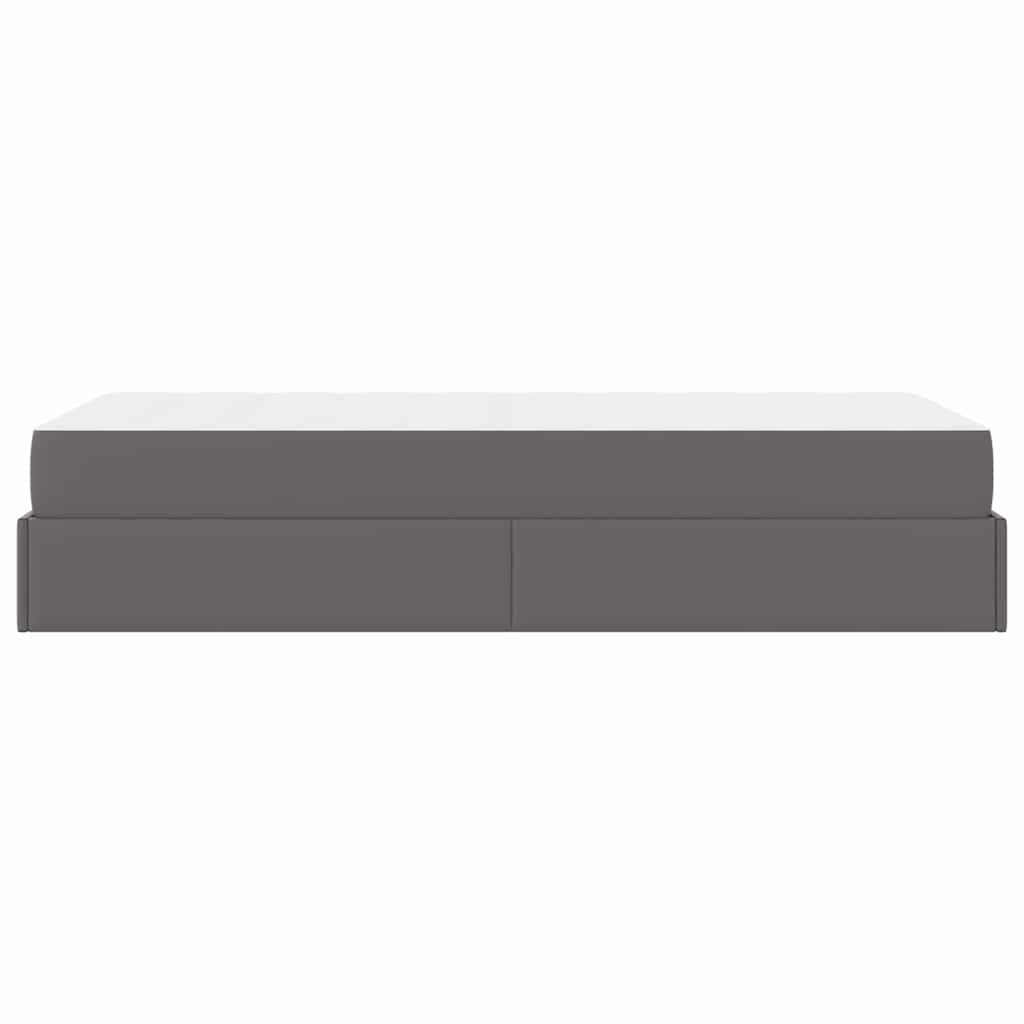Sengeramme med madras Andet 2 pcs Grå PVC
