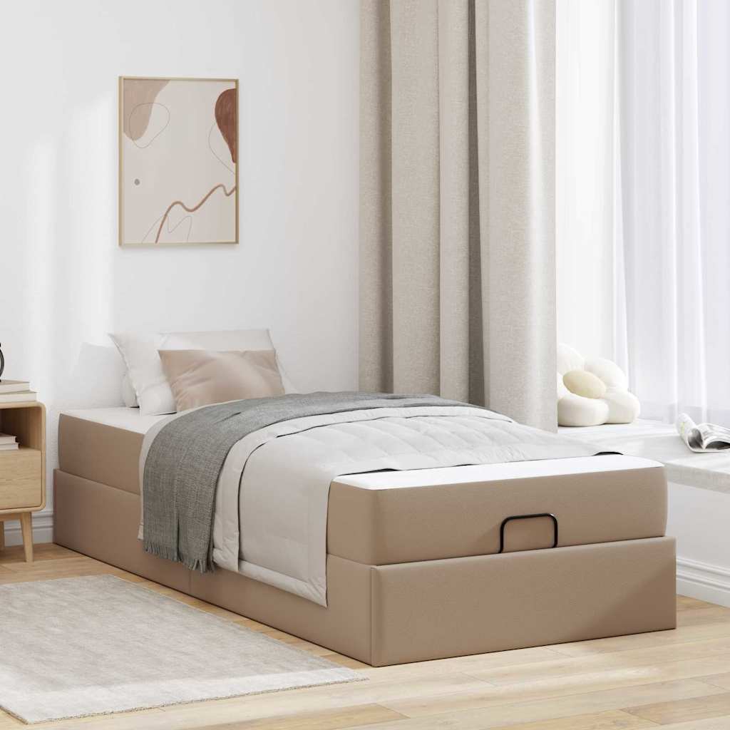 Sengeramme med madras Andet 2 stk. Gyldenbrun PVC
